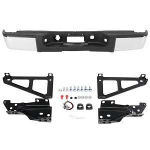 2007-2013 para Chevrolet Silverado 1500 parachoques trasero Pickup plata/acero sin agujero accesorio de coche - Product Image 1
