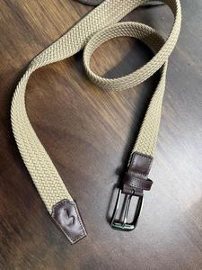 Unisex Adjustable <b>Elastic</b> 110cm Braided Stretch <b>Belt</b> XL Large Size Custom Logo High Quality Cowboy Fashion Woven Alloy for Men - Product Image 2