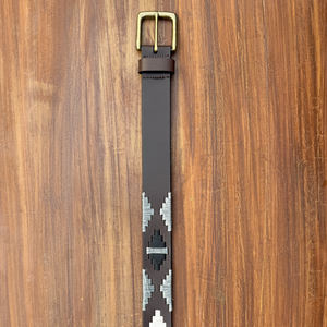 เข็มขัดหนังควายแบบมีสายเคลือบเงา หัวเข็มขัดโลหะผสมสังกะสี งานแฮนด์เมด คุณภาพพรีเมียม ความกว้าง 35 มม. ทนทาน - Product Image 5