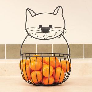 <b>Round</b> Metal Fruit Basket With Open Air Circulation Design To Keep Fruits Fresh For Longer - Product Image 3