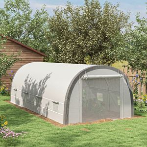 La serra del Tunnel Walk-in della struttura migliorata con la porta e le finestre bianche della maglia della casa calda della pianta della tenda per il giardino - Product Image 4