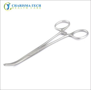 Stainless Steel Surgical Grade 1x2 Teeth Kocher Artery Hemostatic <b>Clamp</b> For Heavy Tissue - Product Image 4