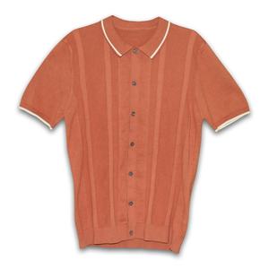 Jersey informal de punto para hombre, camisetas de manga corta con cuello de botón y Polo, suéteres con logotipo estampado, patrones sólidos lisos, suministro OEM - Product Image 6