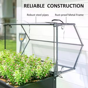 Fioriera Grande da Esterno con Mini Serra, Vaso Quadrato da Interno per Piante, Ideale per Balcone - Product Image 4