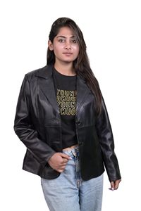 Chaqueta de Cuero para Mujer, Otoño 2025, Chaqueta de Cuero para Damas, Chaqueta de Motociclista, Cuero Genuino - Product Image 5