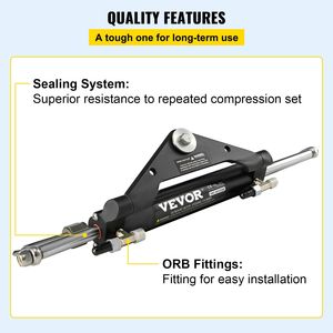 Cilindro Idraulico di Sterzo Marino HC4645H a Montaggio Frontale per Motori Fuoribordo 150HP - Product Image 5