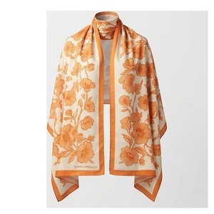 NORTH APHRODITE Foulard carré en soie pour femme, imprimé floral, élégant, multifonctionnel, accessoire de mode toutes saisons, haute qualité - Product Image 3