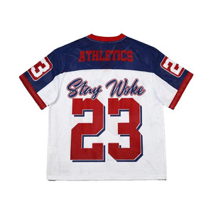 Camiseta de Béisbol REXON MOTO Stay Woke 23, Unisex, Cuello en V, Manga Corta, Transpirable, Ecológica, de Secado Rápido, con Estampado por Sublimación - Product Image 3