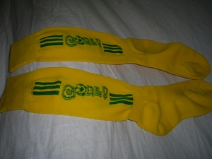 Yellow Green Anti-Bacterial Spandex Soccer Socks <b>Knee</b> <b>High</b> OEM Service Logo Team Training Wear - Product Image 2