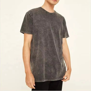 เสื้อยืดแขนสั้นผู้ชายพรีเมียมผ้าสแปนเด็กซ์/โพลีเอสเตอร์แบบสโตนวอช  ลายนูนด้านหน้า เนื้อผ้านุ่มระบายอากาศได้ดี ทรงโอเวอร์ไซส์ สไตล์ไฮสตรีท - Product Image 5