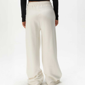 Pantalones Deportivos de Mujer 100% Algodón, Nueva Colección 2025, Logotipo Personalizado Serigrafiado, Color Sólido, Corte Acampanado - Product Image 2