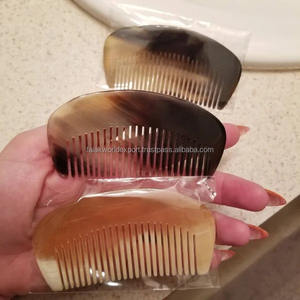 Top Selling Indian Buffalo Horn <b>Hair</b> <b>Comb</b> Ox Horn <b>Comb</b> Natural Horn Handmade <b>Combs</b> Agate Ready to Ship Origin India By FWE - Product Image 3