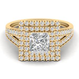 Anillo de compromiso REYES con moissanita de corte princesa de 1.87 quilates VVS en plata de ley 925, joyería fina certificada GRA para mujer - Product Image 1