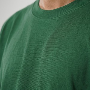 T-shirt vert surdimensionné pour homme, col rond uni, coupe ample, coton, streetwear, tee-shirt basique d'été, confortable, respirant, tissu doux - Product Image 2