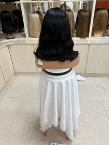 Pelucas sin pegamento de cabello humano virgen chino al por mayor, pre-arrancadas, transparentes HD para pelucas de encaje frontal Bob Wave - Product Image 6