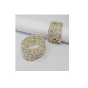 Anneau de serviette tressé à la main, écologique et durable, en corde de coton naturel noir, design noué, décoration de table moderne pour mariage et fête - Product Image 6