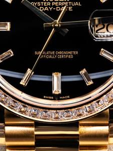 Luxury Men's ETA <b>Automatic</b> Mechanical Watch 18K Gold Plated 40mm Sapphire Crystal for Bracelet Baguette Diamond <b>Wristwatch</b> - Product Image 5