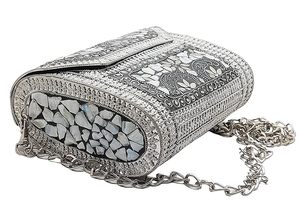 Pochette en laiton haut de gamme à prix abordable, élégante sac à main pour femme pour les soirées, mariages et occasions festives, pochette en laiton faite à la main - Product Image 2