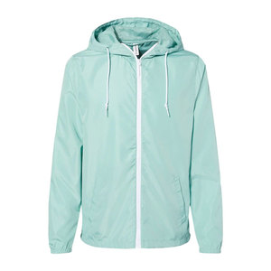 Chaqueta Deportiva Impermeable Ligera con Capucha y Cierre Completo de Independent Trading Co, Color Naranja - Product Image 6