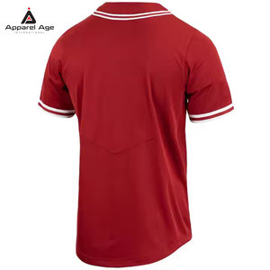 เสื้อเบสบอลแบบแห้งเร็ว น้ำหนักเบา ระบายอากาศได้ดี ผลิตจากโพลีเอสเตอร์ 100% พร้อมโลโก้สั่งทำพิเศษ ราคาถูก ขายส่งสำหรับทุกเพศ - Product Image 2