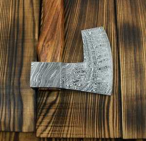High Quality Carbon Steel Builder's Hatchet with Wood Handle 4 3/4 in Blade <b>Leather</b> Sheath-Outdoor Survival <b>Tool</b> - Product Image 4