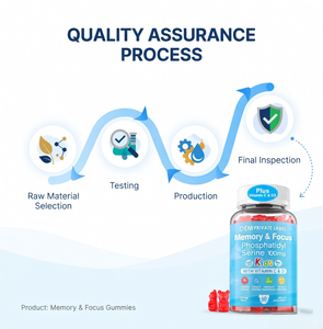 Gummies pour Enfants Concentrées en Phosphatidylsérine 100mg avec Vitamines C et D3, Sans Sucre, Véganes, Sans OGM – Vente en Gros - Product Image 2