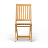 Chaise de jardin pliante en teck, mobilier de patio en bois massif, design rustique, pieds effilés, imperméable, durable, portable