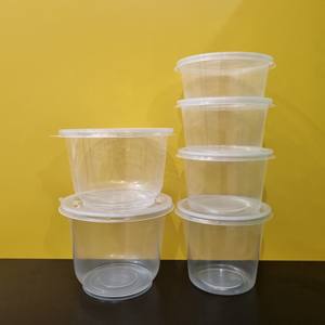 Venta al por mayor de cajas de plástico redondas desechables de 1000 ml para alimentos/fideos/ensaladas con tapa, logotipo personalizado, plástico transparente - Product Image 6