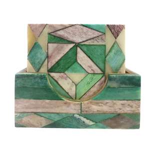 Juego de posavasos de porcelana (multicolor) - Product Image 1