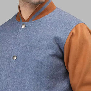 Veste bomber en cuir personnalisée avec logo brodé, veste de baseball, veste varsity pour homme, veste d'hiver - Product Image 5