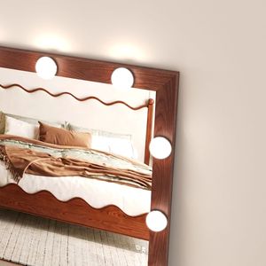 Specchio da terra a figura intera a LED per Hollywood, con 3 modalità di colore, illuminato a parete, 3000K bianco caldo 4000K - Product Image 2