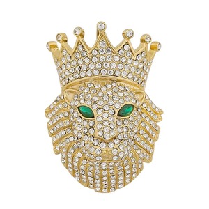 Nuevo Colgante Hip Hop de Cabeza de León con Corona, Colgante de Moissanita, Joyería de Moissanita, Accesorios de Aleación, Collar Hiphop - Product Image 6