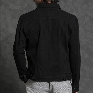 Men’s & Women’s Oversized <b>Black</b> Denim Jacket Casual Streetwear Vintage Washed Cotton Jean Jacket True Religion Style jackets - Product Image 4