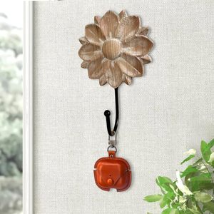 Flower Design Decorative <b>Wall</b> Hooks Stylish Towel Clothes <b>Key</b> Holder <b>Wall</b> Mounted Single <b>Rack</b> <b>for</b> Bathroom Kitchen - Product Image 4