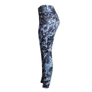 Legging de sport taille haute pour femme, pantalon long coloré avec effet push-up, en tissu tricoté sublimé - Product Image 2