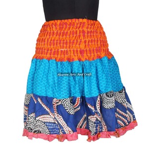 Custom Latest Mini <b>Skirt</b> Design Women Fashion Mini Patch Work <b>Skirt</b> Women's Short Boho Stylish Multi Color Patch Cotton Mini - Product Image 1