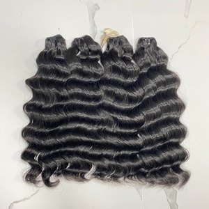 Cabello virgen camboyano natural que teje la cutícula ondulada suelta negra Extensión de cabello alineada para mujeres negras - Product Image 1