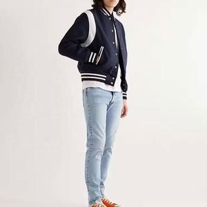 2025 Varsity Wool Crop Top Mujeres de alta calidad de cuero transpirable Bomber School Collage Crop Jacket - Product Image 2