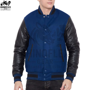 Custom Wholesale Leather Sleeves Chenille Embroidery Baseball <b>Jacket</b> Letterman Leather <b>Varsity</b> <b>Jackets</b> For Men - Product Image 6