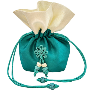 Bolsa de Cosméticos Tradicional Coreana Bokjumeoni, Bolsa con Cordón de Dos Tonos, Estuche de Maquillaje con Nudo, Recuerdo Coreano, Bolsa de Regalo, Recuerdo de Boda KOR - Product Image 5