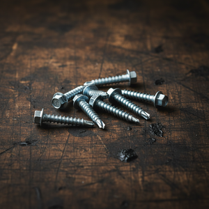 Tornillos de fijación para techos de acero al carbono de alta resistencia, galvanizados con zinc, autoperforantes, con cabeza hexagonal TEK Point, en pulgadas - Product Image 3