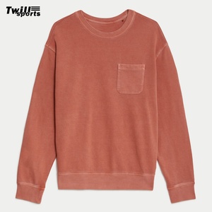 Sweat-shirt à col rond pour hommes grandes tailles en tissu éponge 100% fibre de bambou, anti-plis, respirant, personnalisable, vierge, pour usage décontracté - Product Image 1