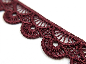 10mm Maroon Eco-Friendly Luxury Floral Guipure Lace Trim Customizable Bulk Order 20 Meter Gift <b>Boxes</b> Hair Clips Crafts Hair Bows - Product Image 5