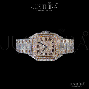 Reloj de Diamantes Moissanite Resistente al Agua Más Vendido para Hombre, Reloj de Pulsera de Lujo con Incrustaciones de Diamantes y Construcción Duradera Disponible para la Venta - Product Image 2