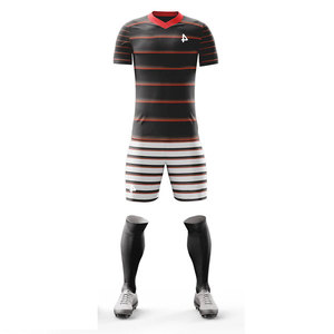 Sportswear Set Design Your Own Soccer Wear Suit <b>Compression</b> Short Sleeve T-Shirt with Shorts Set Full Kit Football Uniform Set - Product Image 3