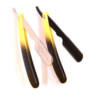 Afeitadora Portátil de Acero Inoxidable con Color Degradado para Hombre, Herramienta para Recortar Cejas y Limpiar la Cara, Cuchilla Manual Clásica - Product Image 3