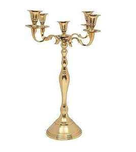 Candelabros para decoración de bodas, artesanías, candelabros de metal, hierro chapado en oro, portavelas, decoración para el hogar, candelabros para bodas - Product Image 3