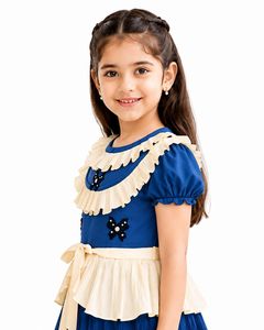 Conjunto de Top y Falda para Bebés Niñas, el Más Vendido, Lindo Conjunto de Crepé para Verano, Ropa Casual, Fiestas, Cumpleaños y Uso Diario - Product Image 4