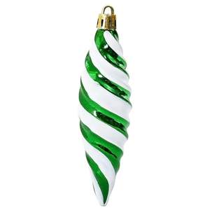 40 Piezas de Adornos Navideños en Forma de Espiral, Bolas de Plástico Verde para Árbol de Navidad - Product Image 4
