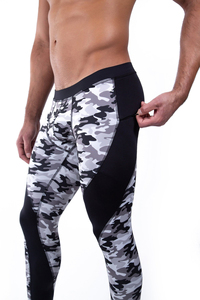 Leggings de compression pour homme, neufs, sur mesure, haute élasticité, coupe ajustée, respirants, séchage rapide, pour l'entraînement en extérieur et les séances sportives par temps froid - Product Image 3